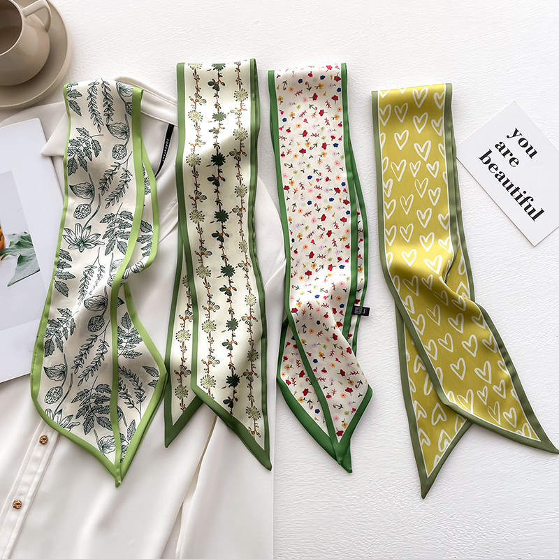 小长条方巾丝巾斜角女款春季