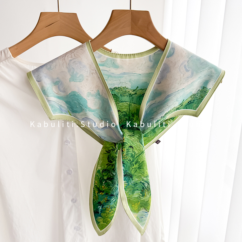 春秋夏季渐变小披肩旅游搭配