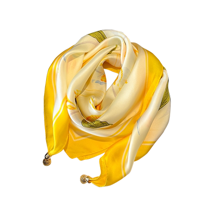 磁吸扣小方巾丝巾女春秋