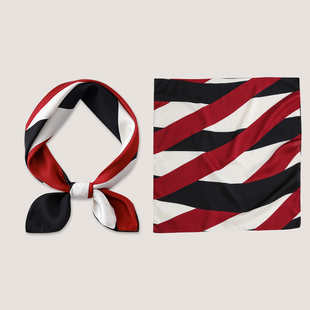 空姐护颈围脖薄围巾纱巾50x50 西装 小方巾丝巾女春秋夏季 搭配衬衫