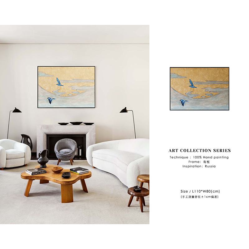 若奈挂画好寓意手绘肌理画