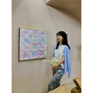 装 神兽骑士 饰挂画 Art真丝娟独家丝娟丝巾画 Luxury