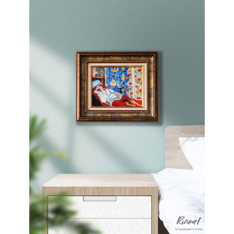 犀牛艺廊马蒂斯《woman》繁花似锦法国复古贵族挂画卧室书房装饰,家居饰品,油画,淘宝优惠券,粉丝福利购,淘宝优惠卷