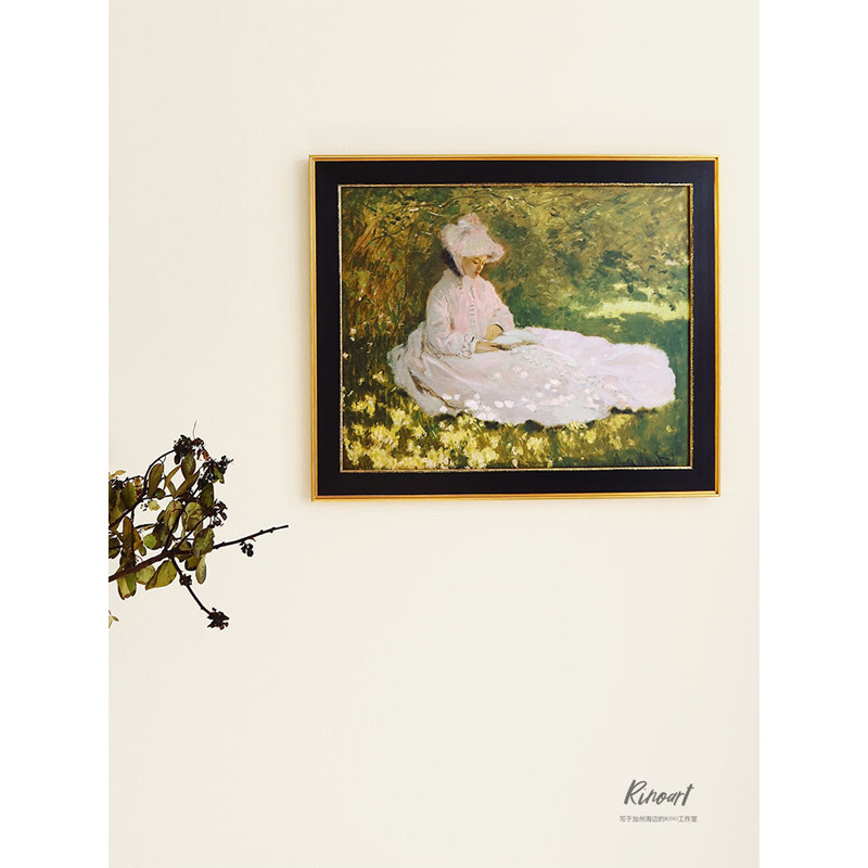 犀牛艺廊含框画《beaute》美人莫奈油画客厅装饰画书房卧室艺术画