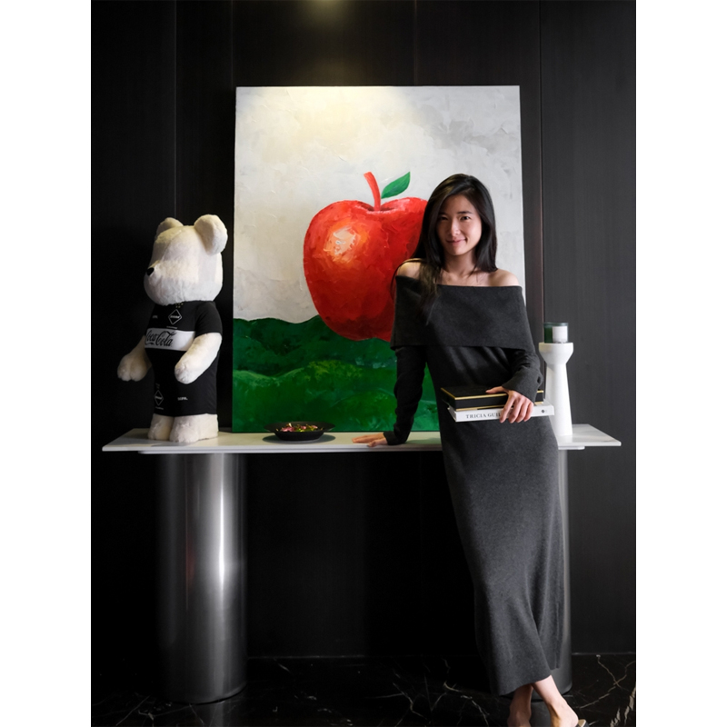 纽约手绘油画《平安果》