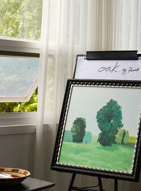 若奈犀牛艺廊《致橡树》纯手绘风景油画绿色客厅艺术挂画玄关餐厅