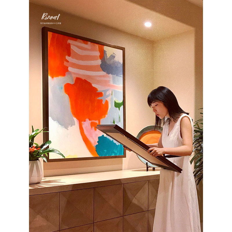 流动色彩走廊竖版挂画