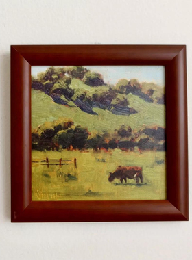 犀牛艺廊《Pasture in Kansas》草原手绘油画效果复刻小幅装饰画