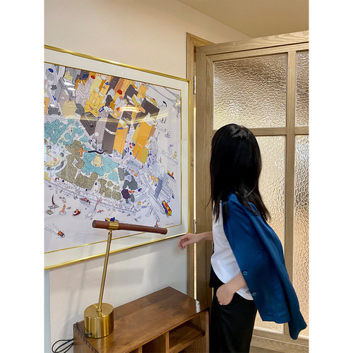 绝版丝巾画若奈壁画自由岛客厅餐厅大幅现代装饰画超大方形挂画 - 封面