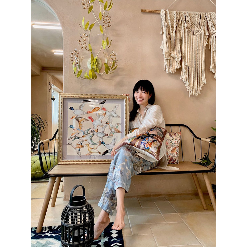 手绘绝品内镶天然真羽毛Luxury Art丝巾画南飞墙画落地装饰画挂画,家居饰品,现代装饰画,淘宝优惠券,粉丝福利购,淘宝优惠卷