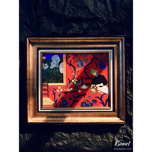 犀牛马蒂斯红色法式风古典挂画