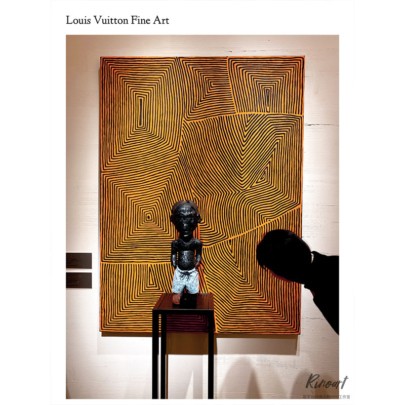 掌柜推荐北美奢品艺术展louivfineart涟漪手绘油画抽象图案玄关画