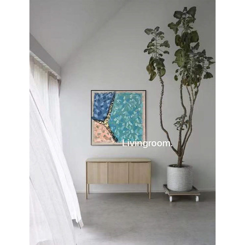 真金箔油画《南法麦田》大幅套画