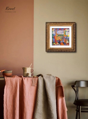 犀牛艺廊《out of the window》野兽派色彩斑斓画中画客厅装饰画