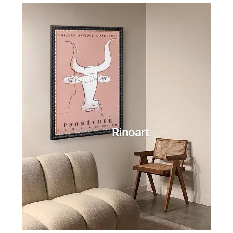 若奈意大利古老的阿旺什剧院《牛角》海报picasso抽象油画卧室