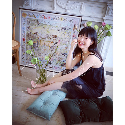 丝巾森林色彩餐厅大幅装饰画