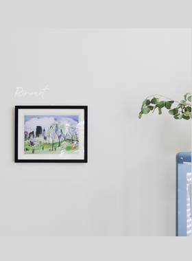 若奈Spring in Central Park挂画纽约中央公园水彩画客厅装饰电箱