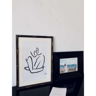 犀牛艺廊洛杉矶纯手绘画《爱侣》客厅卧室极简装饰挂画礼物ak作品