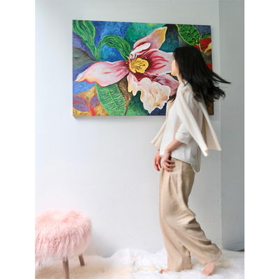 手绘厚涂油画色彩客厅卧室装饰画