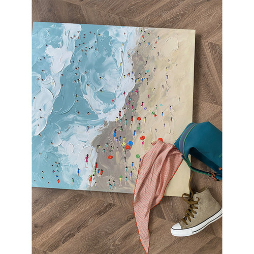 若奈厚涂海边沙滩挂画夏日墙画