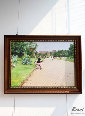 犀牛艺廊纽约进口《夏绿特》c.1887系列书房客厅古典风景美人挂画