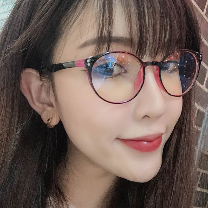 防辐射眼镜女款护眼睛男韩版抖音平光镜框架街拍个性近视可配度数