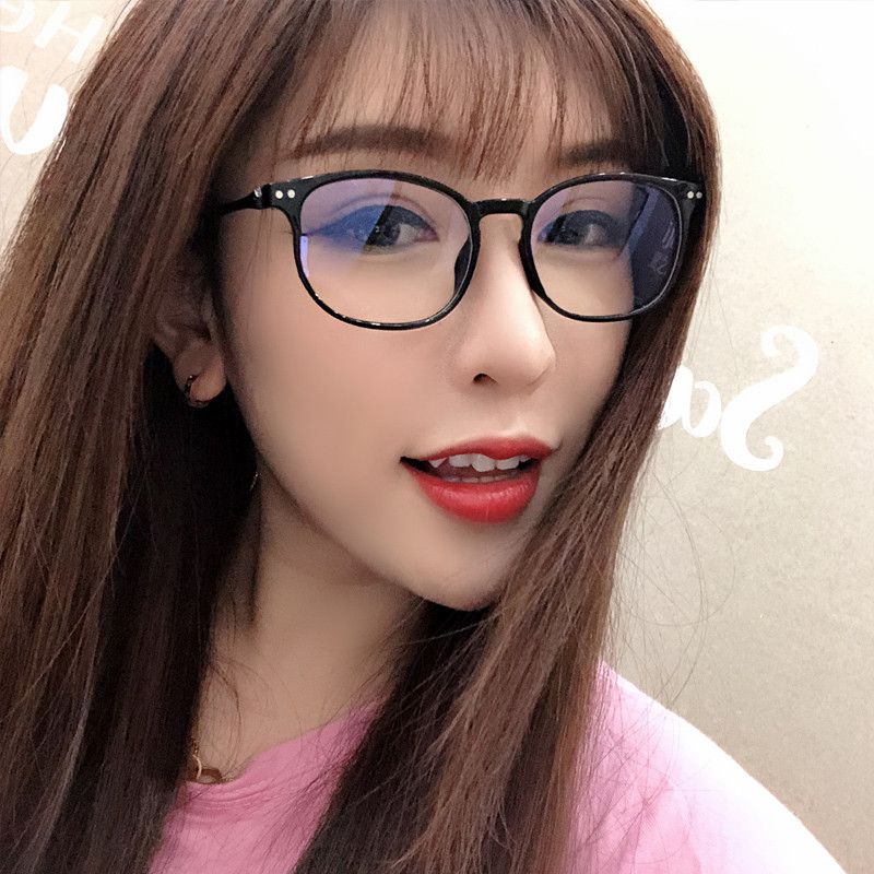 防蓝光手机电脑眼镜框网红款可配镜防辐射眼镜女士平光镜男无度数