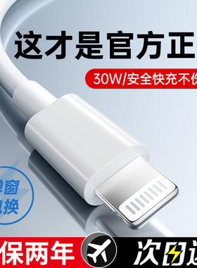 【30W快充】BS适用苹果17promax充电器iPhone16pro数据线14pd正闪充13手机加长2米ipad品15双头typec原快冲装