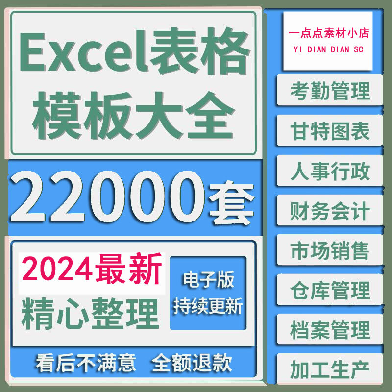 人事行政考勤办公室财务报销销售管理绩效工资Excel电子表格模板