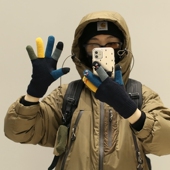 手工缝制表情 保暖护手针织手袜学生 立体搞怪毛线手套男女秋冬季