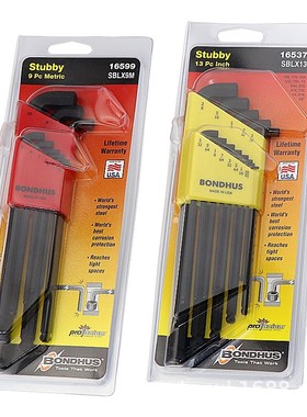 美国BONDHUS波顿进口内六角短头球头短身内六角16599 16537 16592