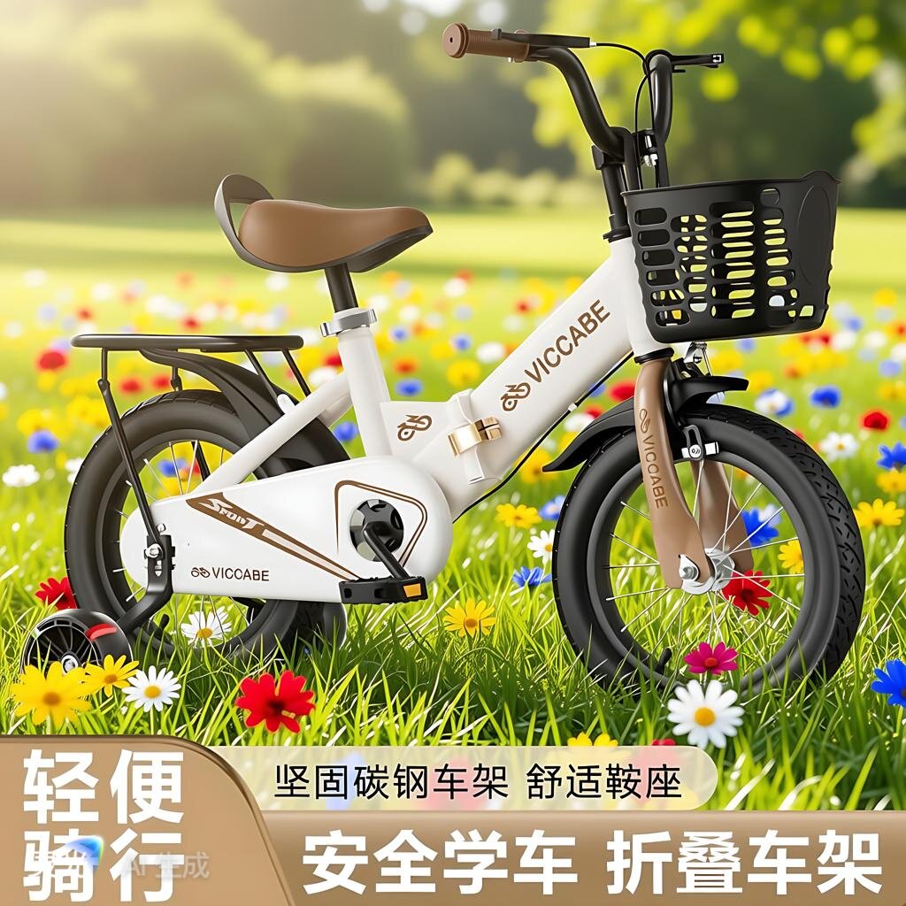 折叠儿童自行车小孩脚踏车男孩2-3-4-5-6-7-8岁女宝童车单车新款
