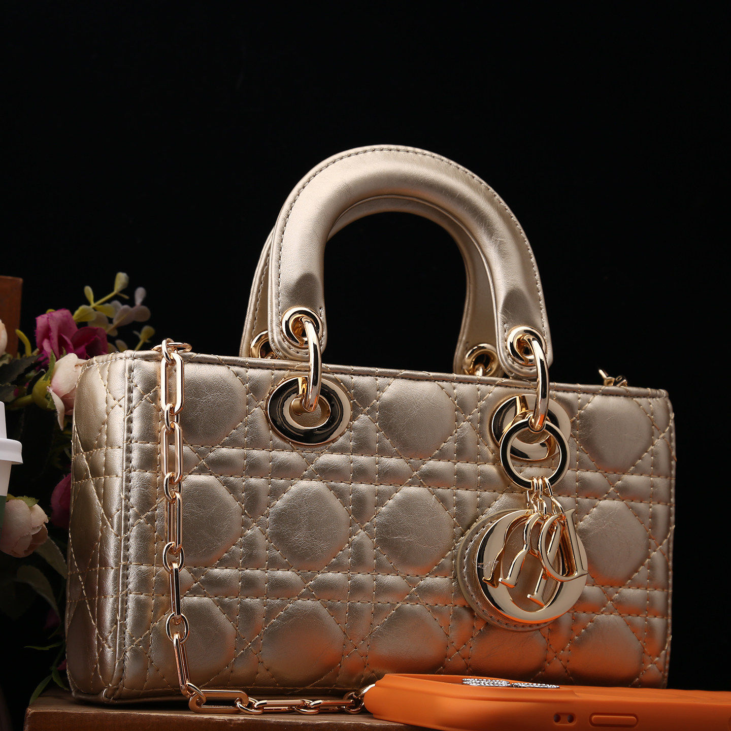 2026新款专柜正品欧美时尚菱格纹戴妃包女单肩斜挎手提链条小方包,箱包皮具/热销女包/男包,小方包,淘宝优惠券,粉丝福利购,淘宝优惠卷