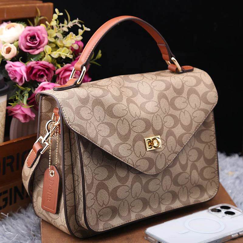 2025新款手提包高级感真皮邮差包手提包百搭斜挎包女包经典单肩包