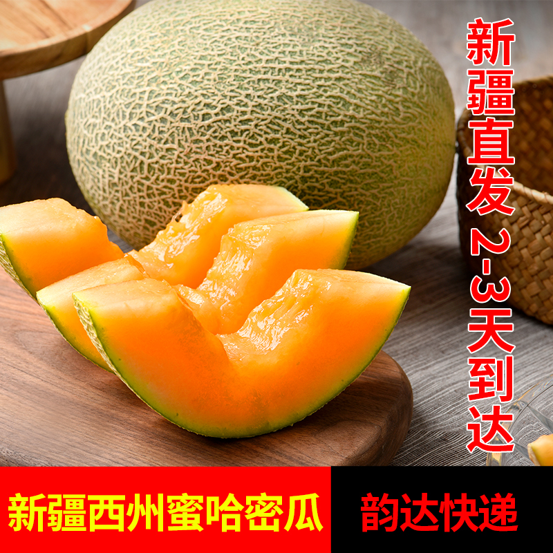 新疆火焰哈密瓜西州25号应季现摘蜜满60.00元可用1元优惠券