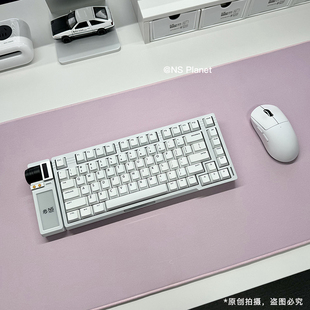 桌面鼠标垫细布面简约纯色高级感办公桌垫子加厚防滑桌垫超大号