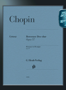 亨乐原版 肖邦 降D大调摇篮曲op57 钢琴独奏带指法 Chopin Berceuse D flat major op. 57 HN1258