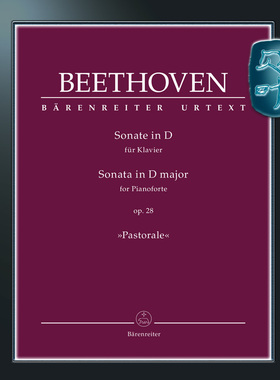 骑熊士原版 贝多芬 钢琴奏鸣曲D大调op28 田园奏鸣曲 Beethoven Sonata for Pianoforte D major Pastorale BA11814