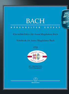 骑熊士100周年纪念版 巴赫 安娜笔记本 1725 钢琴带指法 Bach Notebook for Anna Magdalena Bach (1725) BA05242