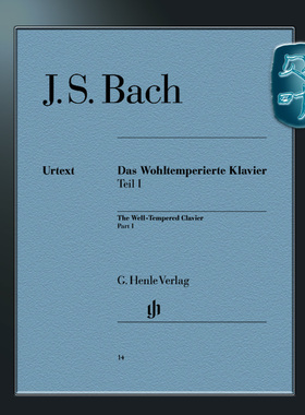 亨乐原版 巴赫 十二平均律钢琴曲集卷一BWV846-869 带指法 Bach Wohltemp Klavier 1 br HN14