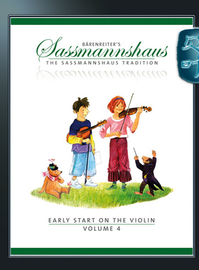骑熊士原版 萨斯曼斯豪斯 小提琴入门教程 卷四 Early Start on the Violin, Volume 4 A violin method for children BA9679