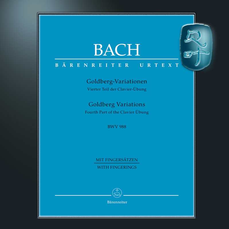 骑熊士原版巴赫哥德堡变奏曲BWV988钢琴独奏带指法 Bach Goldberg Variations BWV 988 BA10848-封面