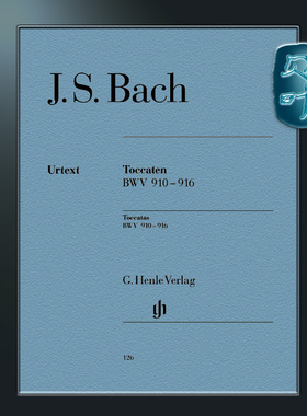 亨乐原版 巴赫 托卡塔全集BWV910-916 钢琴独奏带指法 Bach Toccatas BWV910-916 HN126