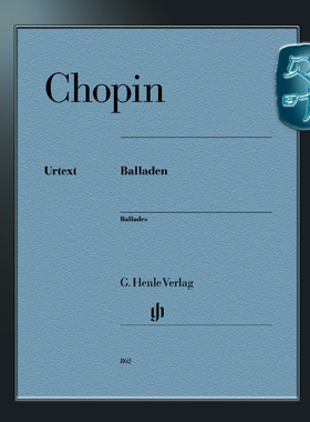 亨乐原版 肖邦 叙事曲全集 钢琴独奏带指法 Chopin Balladen br. HN862