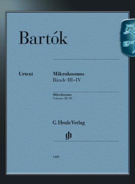 亨乐原版 巴托克 小宇宙 卷3-4 Bartók Mikrokosmos Bände III-IV 钢琴独奏 HN1409