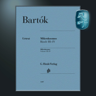 钢琴独奏 巴托克 小宇宙 Bartók Bände Mikrokosmos 卷3 亨乐原版 HN1409 III