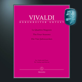 骑熊士原版 维瓦尔第 四季 小提琴和钢琴 含四份分谱 Vivaldi Antonio The Four Seasons BA6994-90