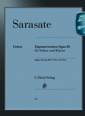 亨乐原版 萨拉萨蒂 流浪者之歌op20 吉普赛之歌 小提琴和钢琴 Sarasate Gypsy Airs op. 20 for Violin and Piano HN573
