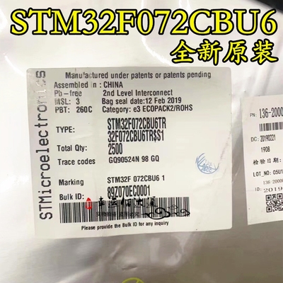 STM32F072CBU6 STM32F072CBU6TR QFN48 微控制器芯片全新原装现货