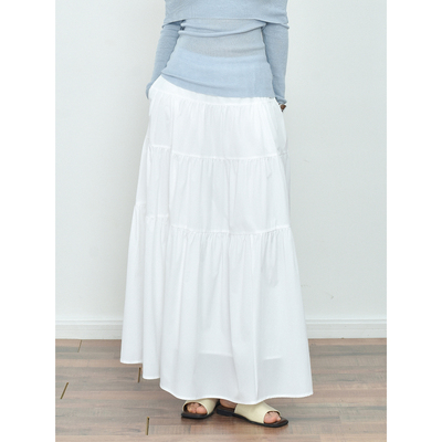 JWSZ「法式度假风」松弛随性浪漫超大裙摆分层设计A字蛋糕半身裙